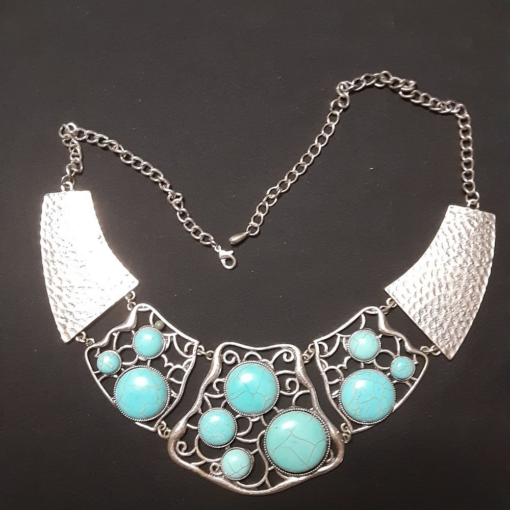Faux Turquoise Necklace